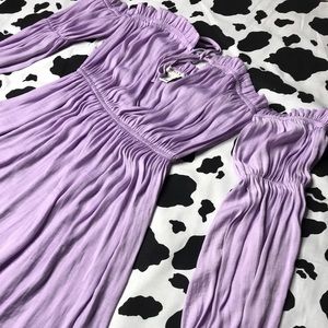 purple off the shoulder forever 21 dress